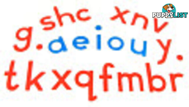 Movable Alphabet - Small Print Red C Blue V - LA011-5.404300