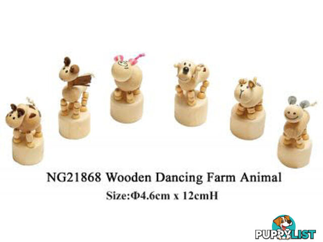 Wooden Dancing Farm Animal (each) - ETE1868