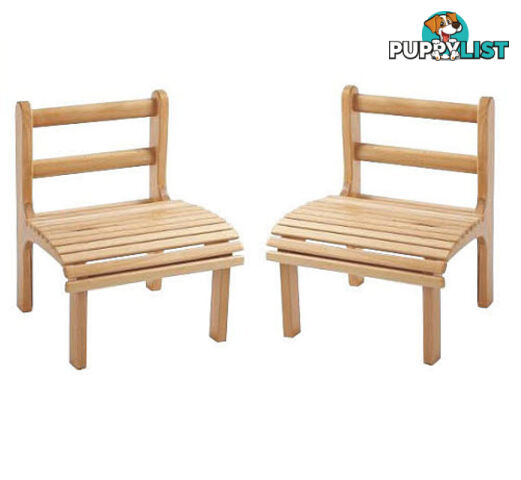 Chair Slatted Beech Wood, Infant Size (Set of 2 Chairs) - FT49110