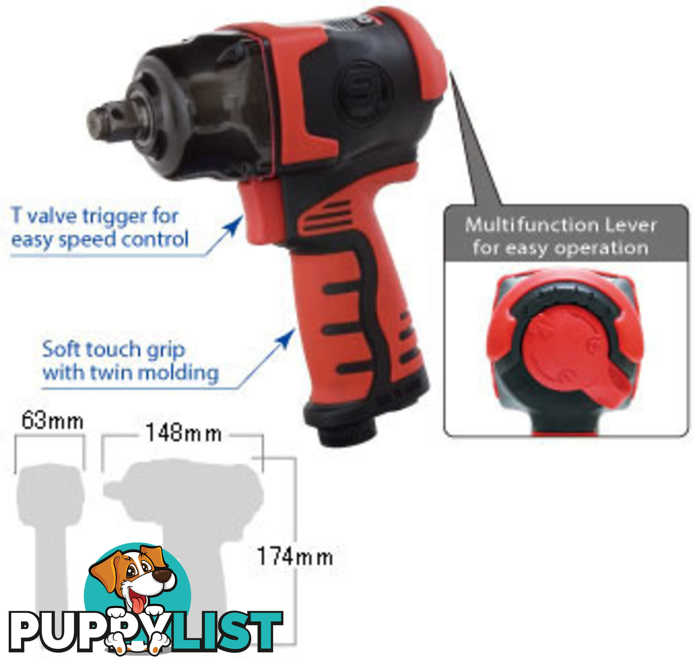 Impact Wrench 1/2 Shinano SI-1610