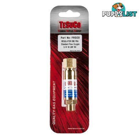 Ibeda Flashback Arrestor Oxygen Standard Flow Regulator End FRSOD