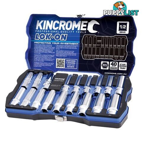 Lok-Onâ¢ Socket & Spark Plug Set 18 Piece 1/2" Drive Kincrome K27060