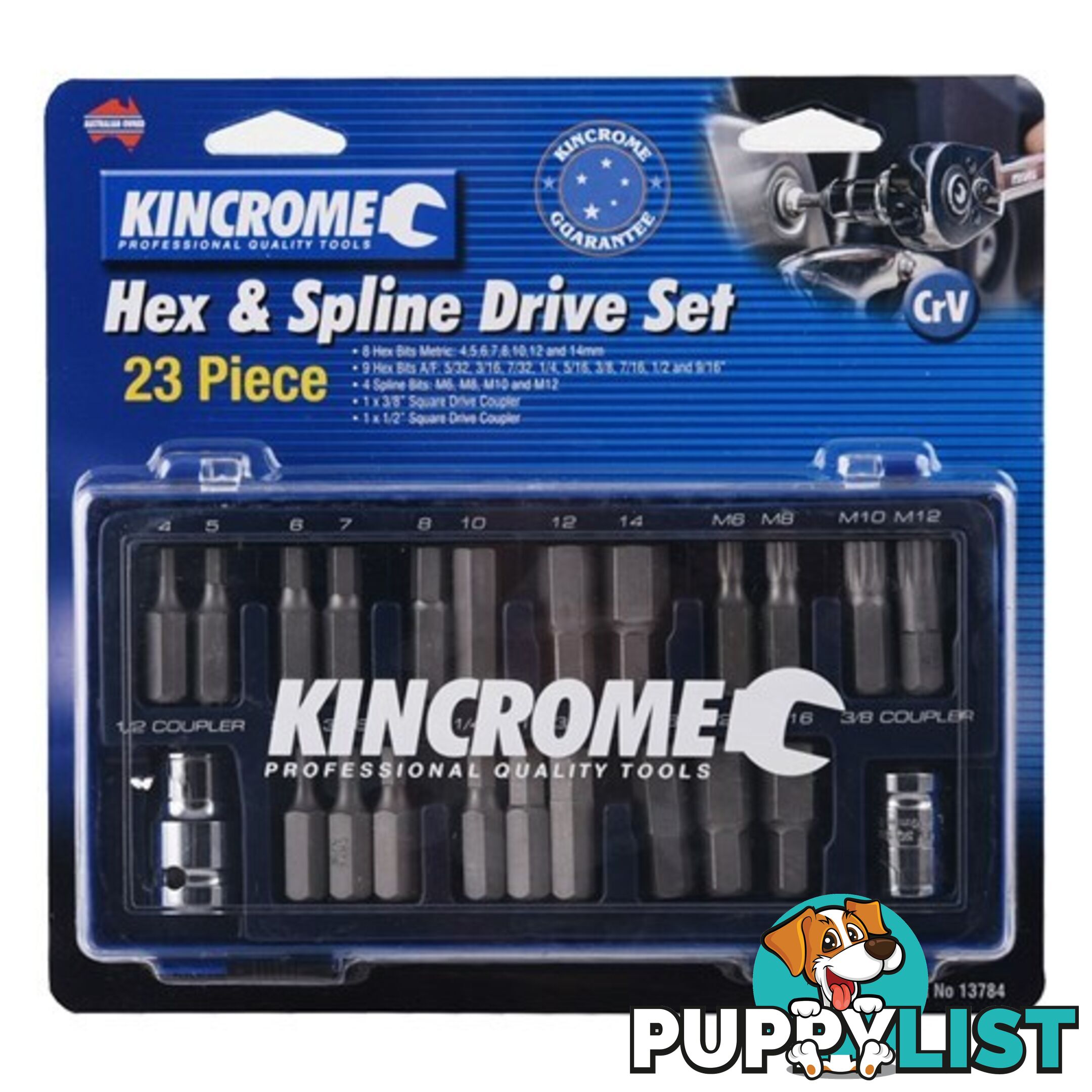 Hex & Spline Drive Set 23 Piece 1/2" Drive Kincrome 13784