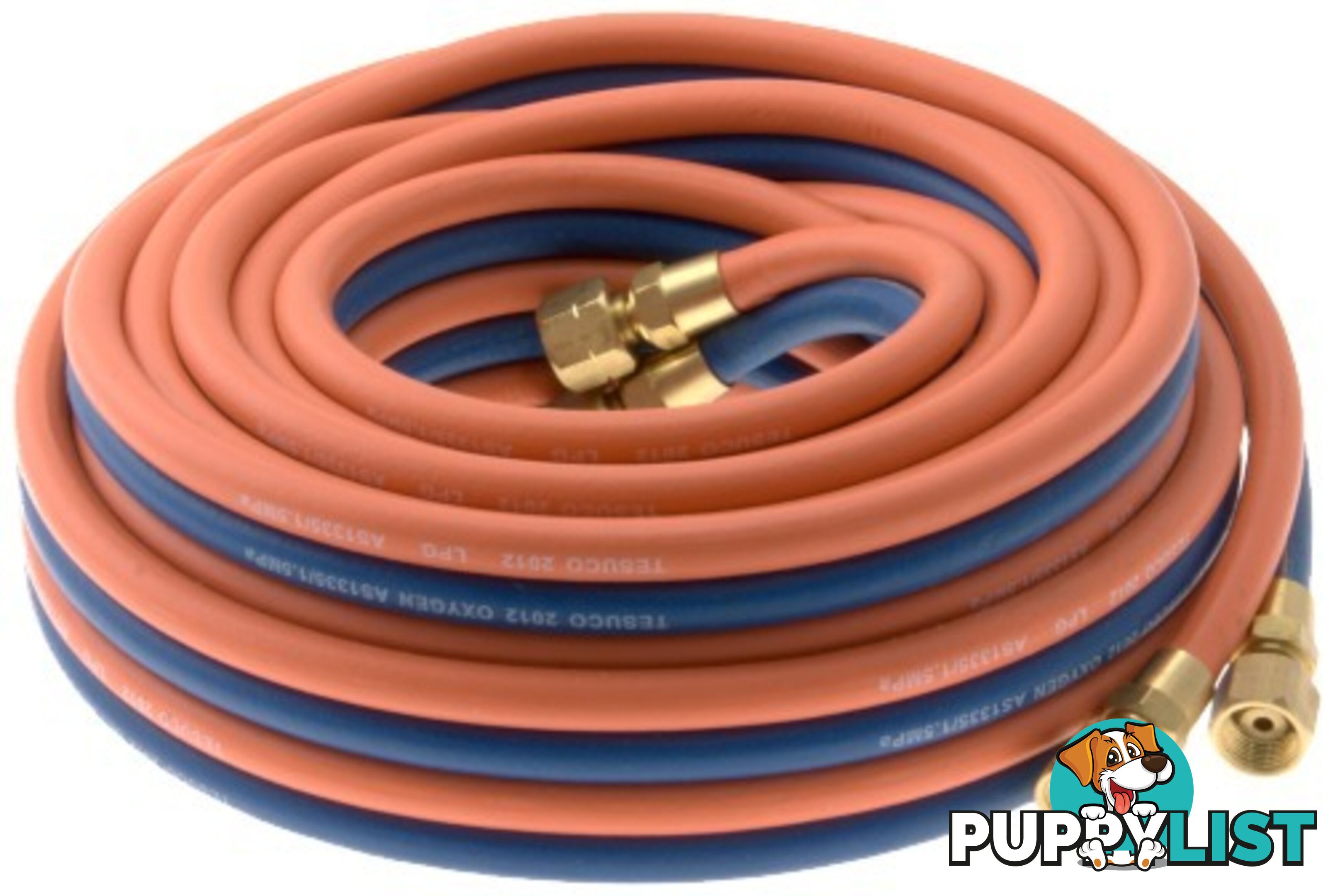 Twin Hose Oxygen / LPG 15 Metre Coil 5mm ID HA1505-OLP GWTWOL15 400179 UFLPGTH15M