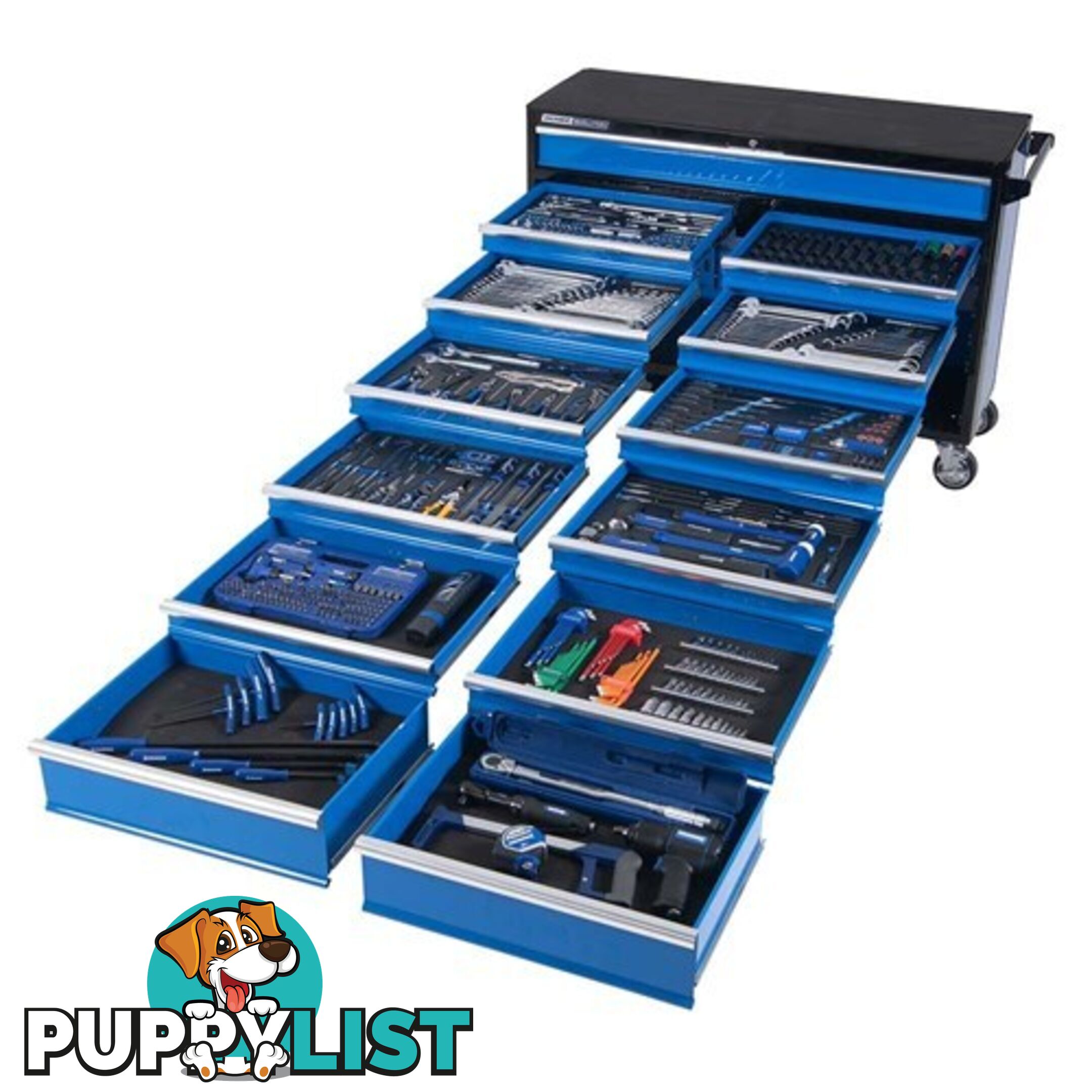 Evolution Tool Trolley 557 Piece 13 Drawer Extra Wide 1/4, 3/8 & 1/2" Drive Kincrome K1232