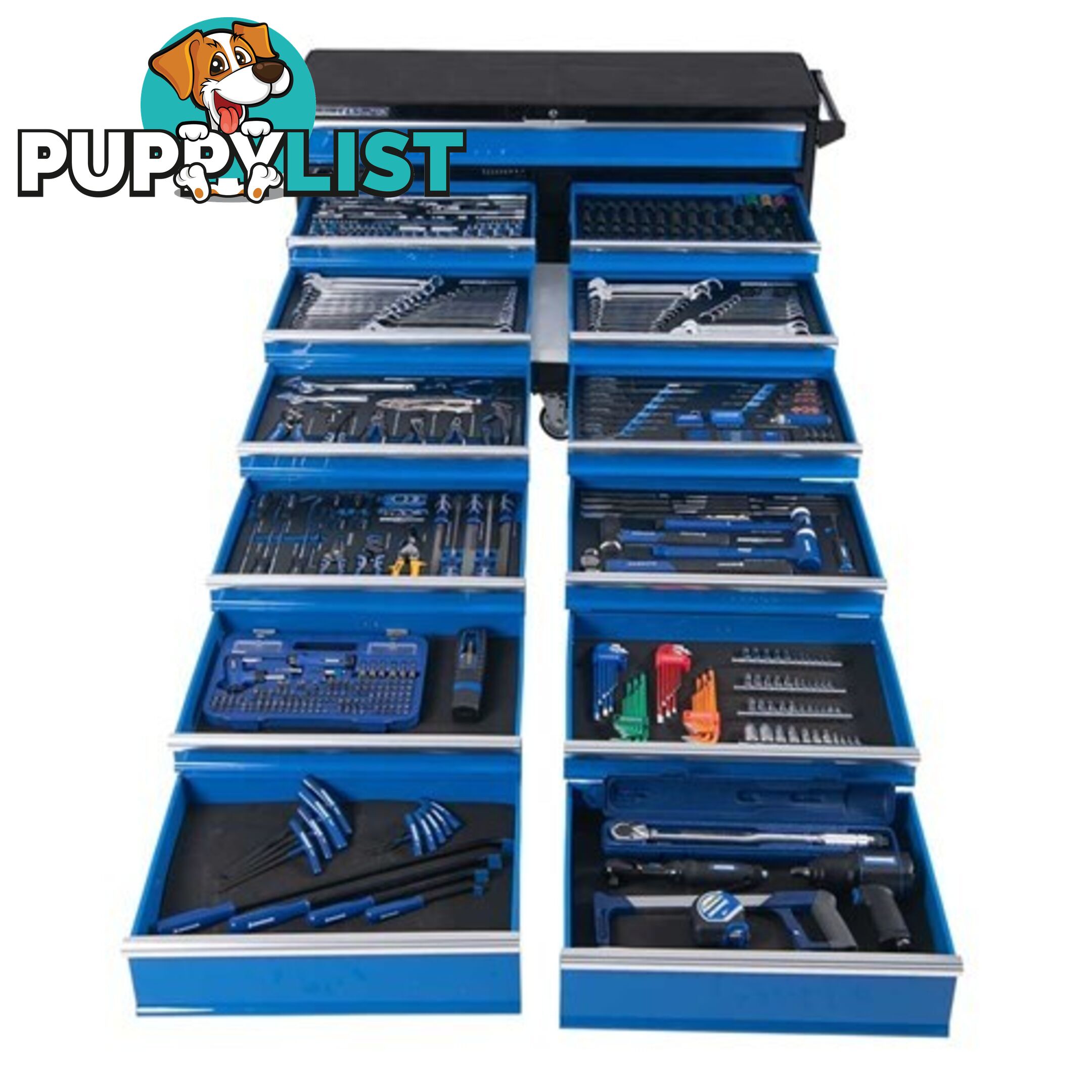 Evolution Tool Trolley 557 Piece 13 Drawer Extra Wide 1/4, 3/8 & 1/2" Drive Kincrome K1232