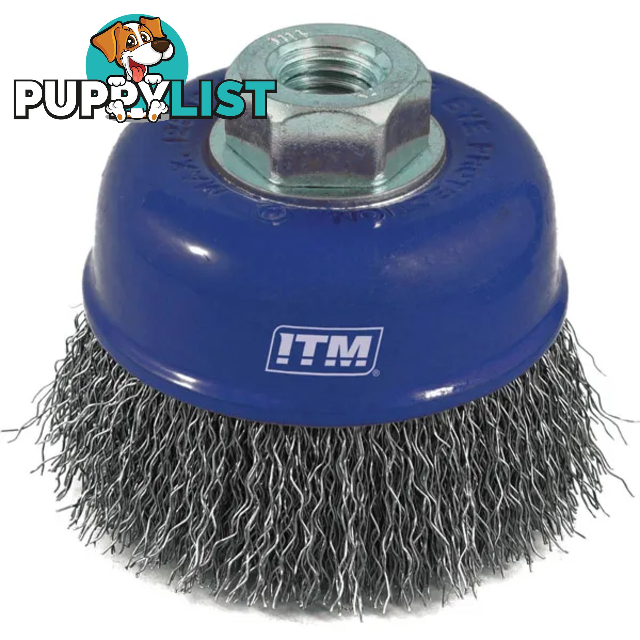 Crimp Wire Cup Brush Stainless Steel 75mm With Multi Bore Thread Adaptions ITM TM7010-275