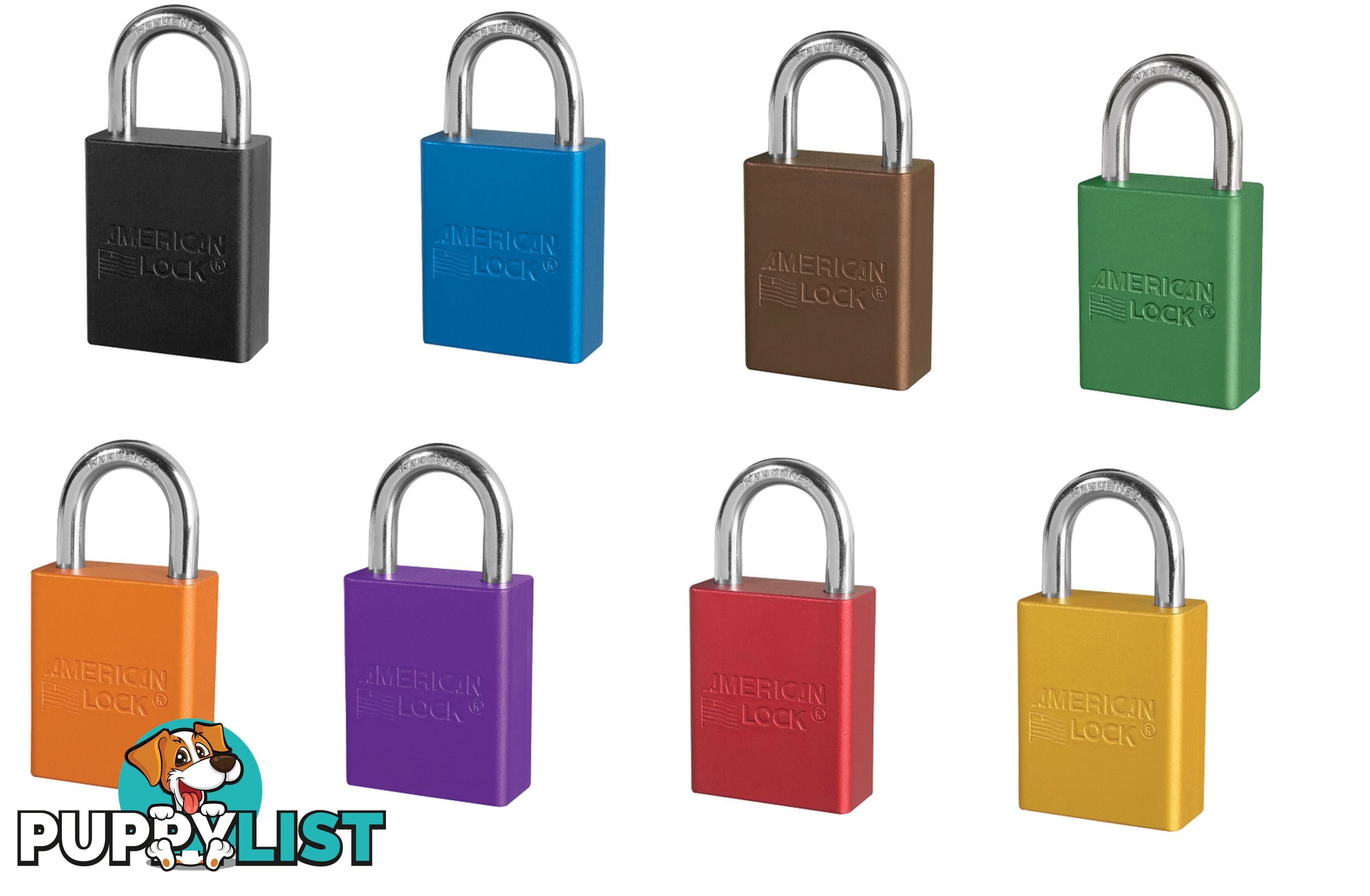 Anodized Aluminum Safety Padlock 38mm X 25mm Masterlock A1105_