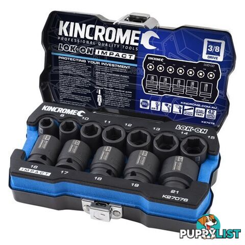 Lok-Onâ¢ Impact Socket Set 12 Piece 3/8" Drive - Metric Kincrome K27076