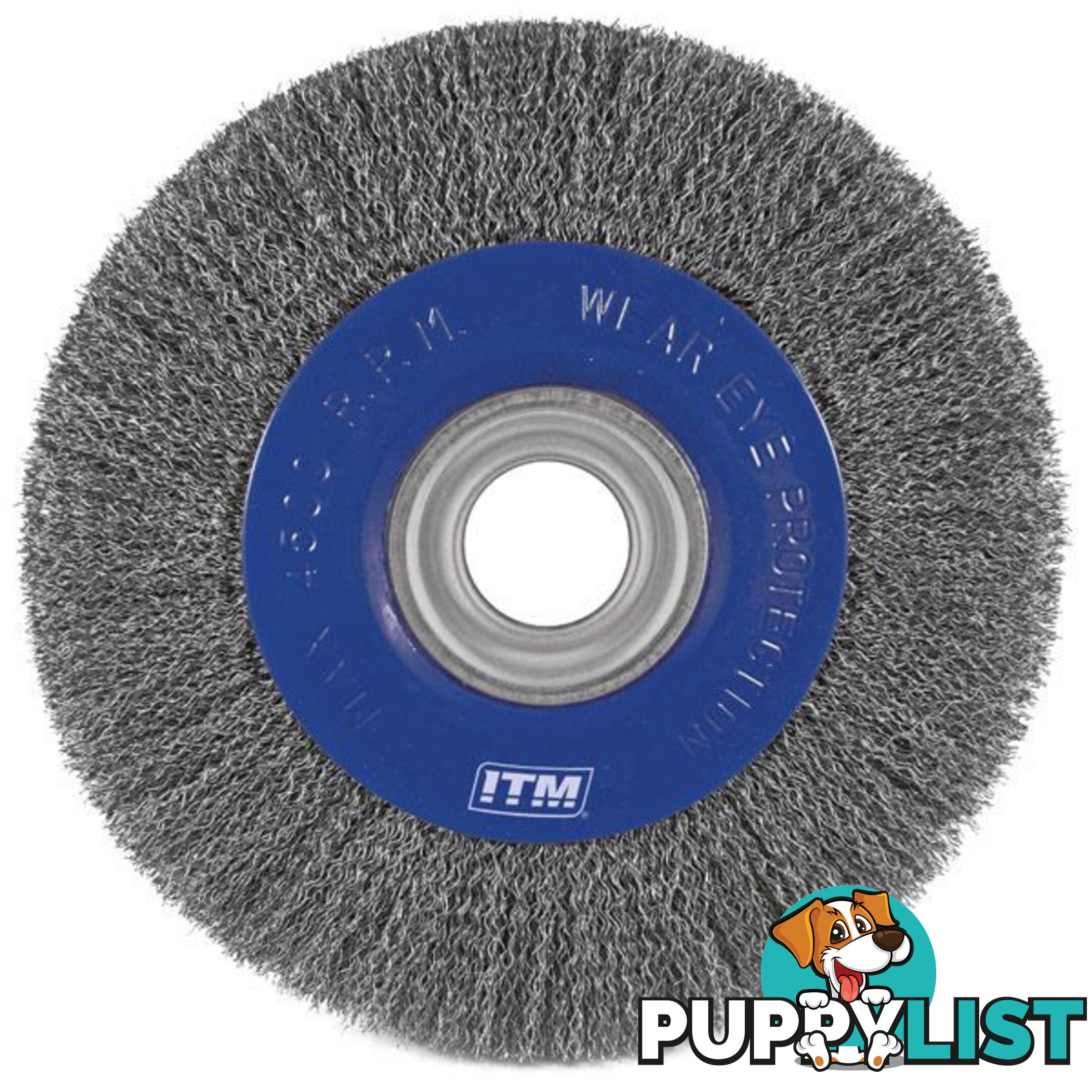 Crimp Wire Wheel Brush Stainless Steel 200mm X 20mm Multi Bore ITM TM7012-220