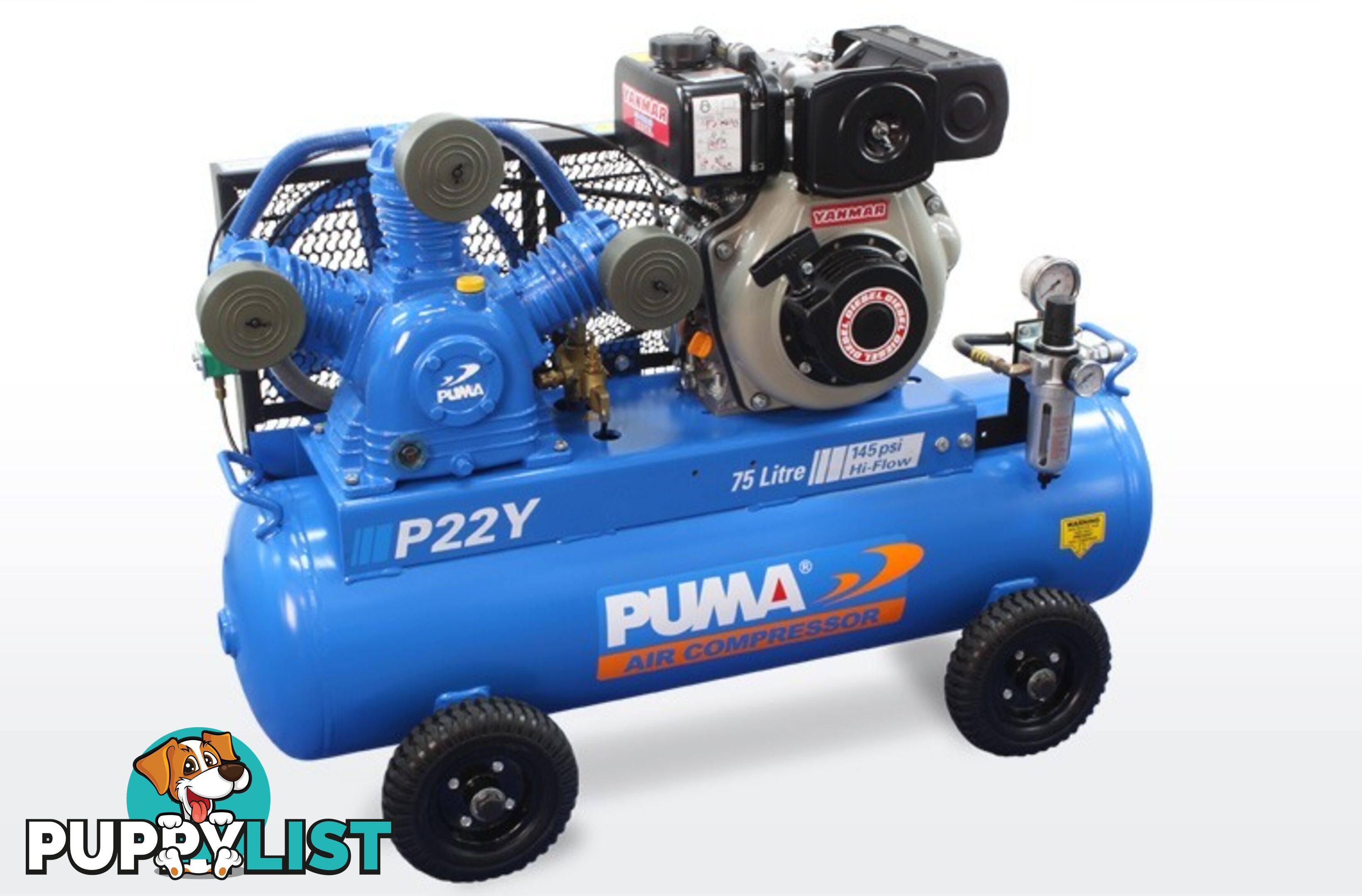 Air Compressor Yanmar Diesel 75 Litres Puma PU P22Y