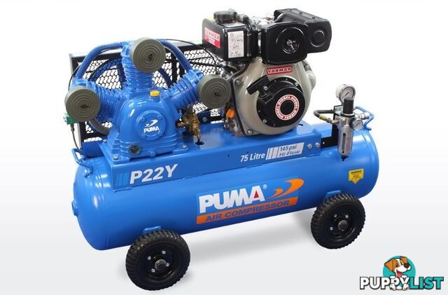 Air Compressor Yanmar Diesel 75 Litres Puma PU P22Y