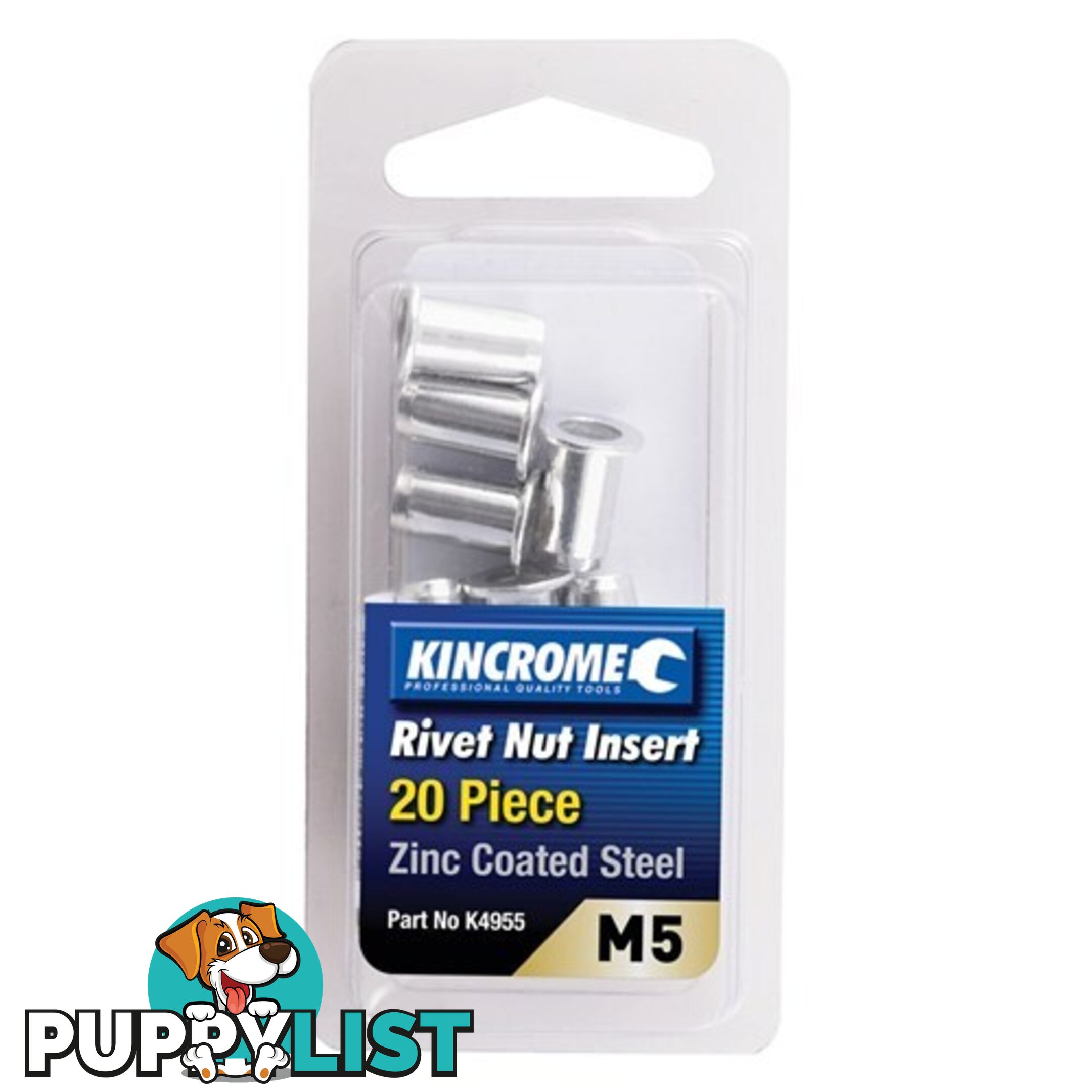 Rivet Nut Insert M5 (Zinc Coated Steel) - 20 Pack Kincrome K4955