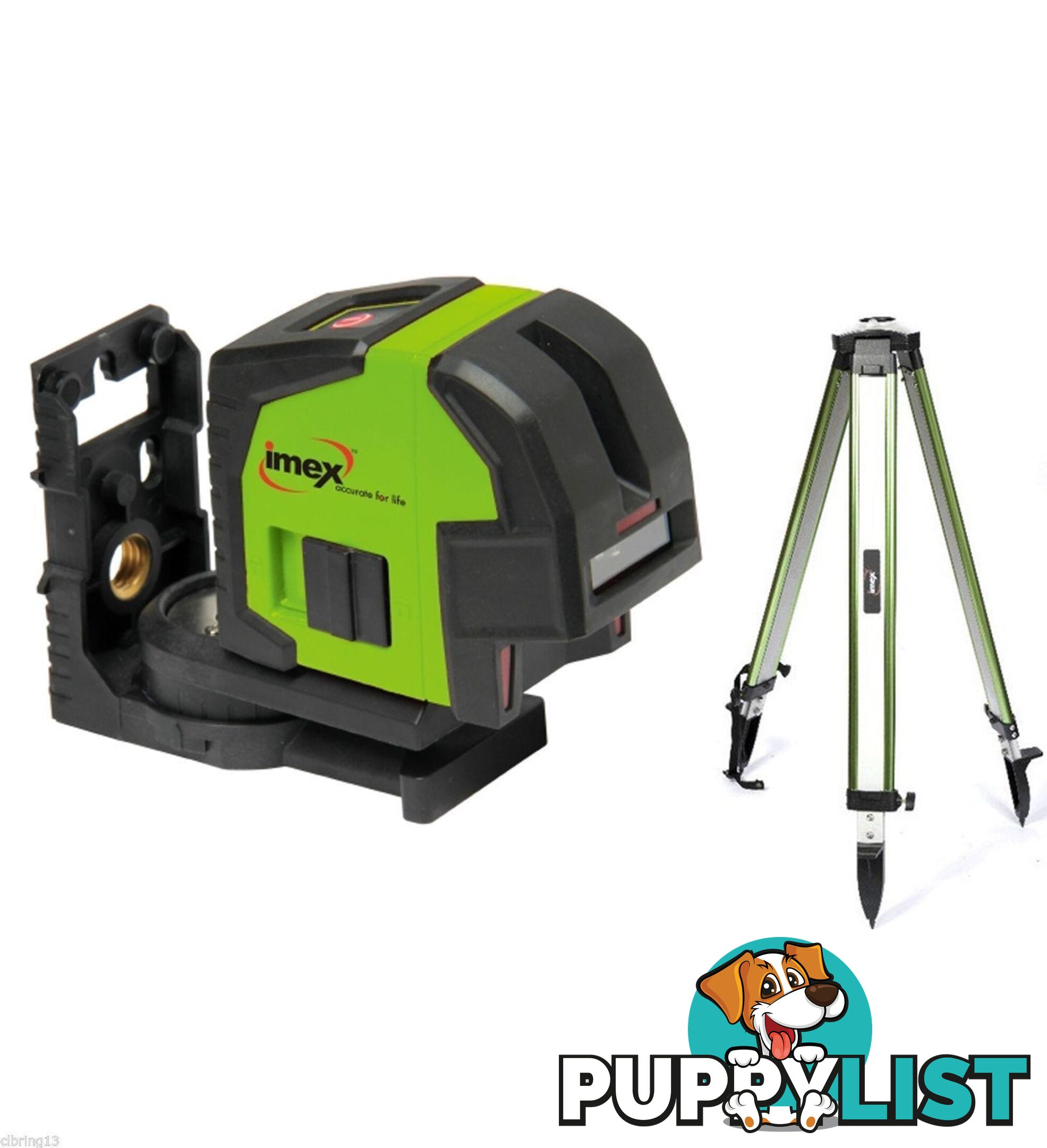 Imex LX22 Crossline Laser With Plumb Spot & Tripod Package