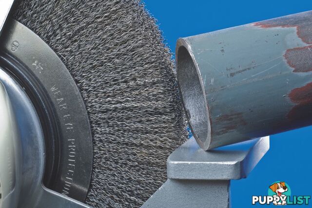 Wheel Brush With Arbor Hole Suits Bench & Straight Grinder RBU 200 mm X 16 mm 22.2 ST 0.25 Pferd 43506005