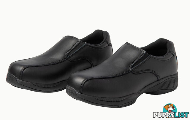 Safety Shoes Mascot Black Slip On Size 8.5 Cougar Mascot-8.5