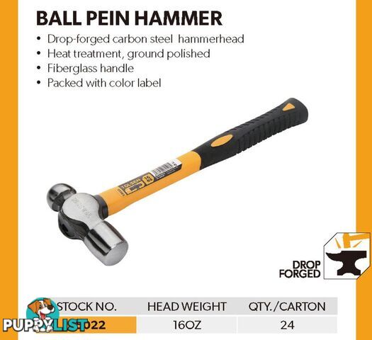 Ball Pein Hammer 160Z Tolsen 25022