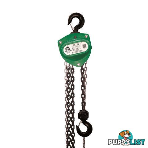 Chain Blocks 3s 6m  2000kg Green Beaver 503206