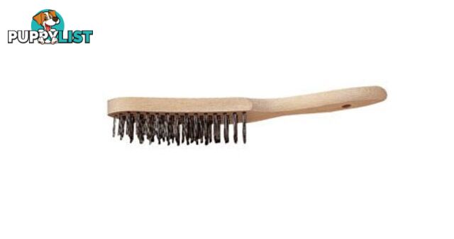 Timber Handle Inox Wire Brush 3 Row