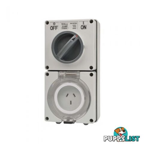 Combination Switched Socket 3 Pin Single Phase 15Amp 250V TCO315