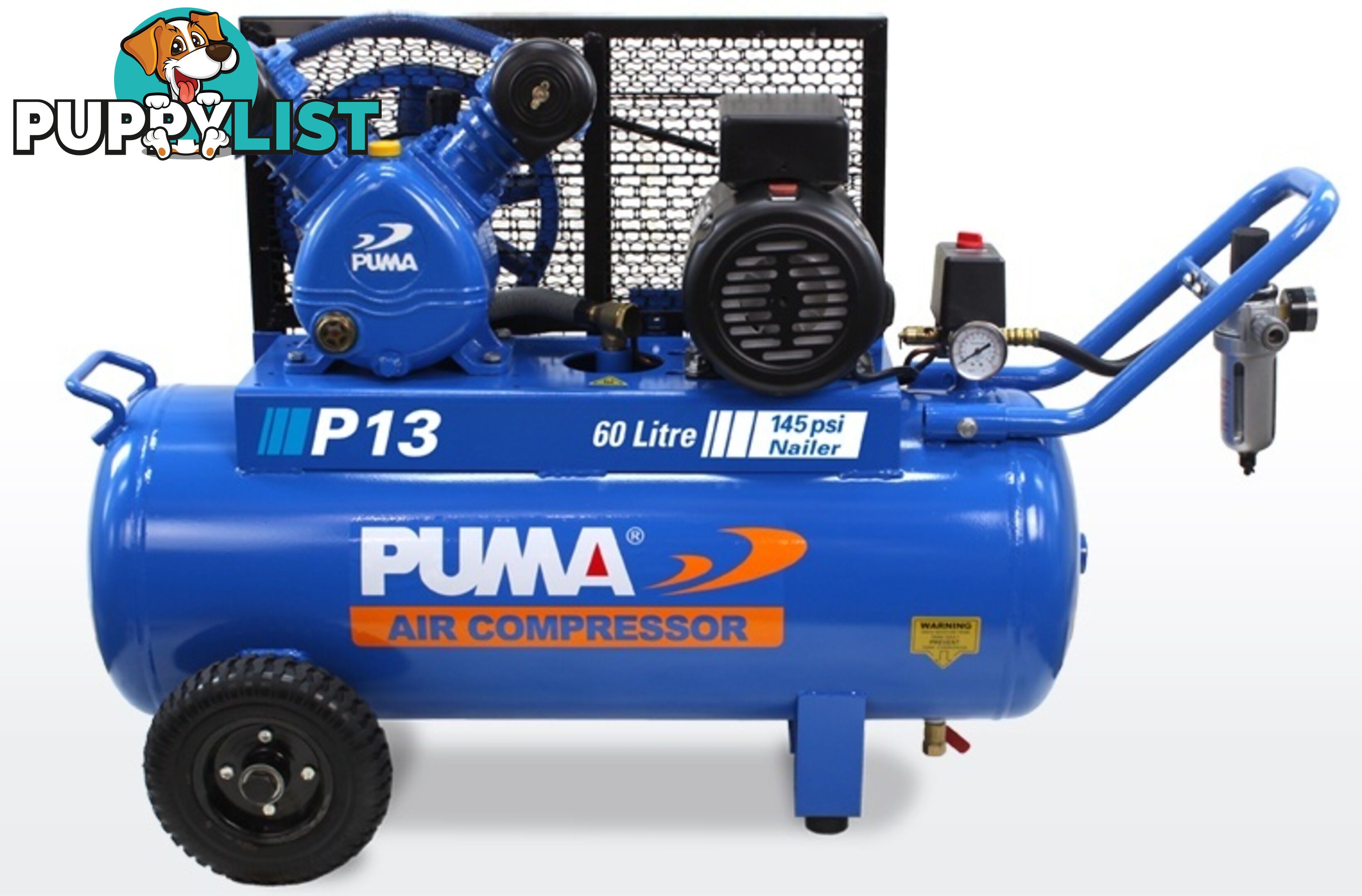 Air Compressor Dependable Performance 60 Litre Puma PU P15 240V