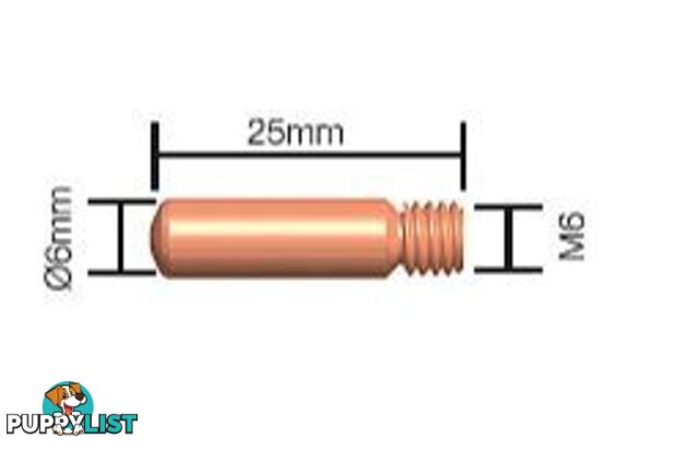 Contact Tip 0.6mm Tweco Style 1 Standard Duty 11-23 Pkt : 10