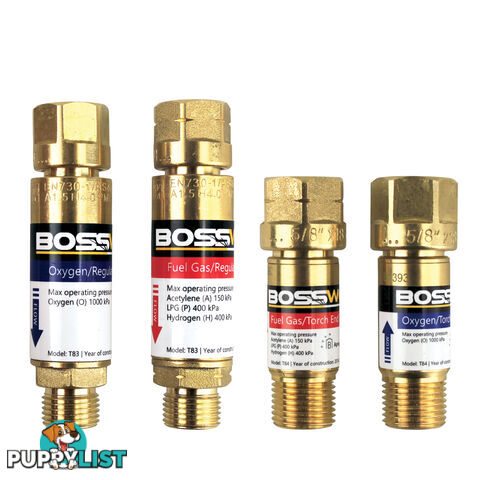 Bossweld Oxy/Acet Kit With Flashback Arrestors