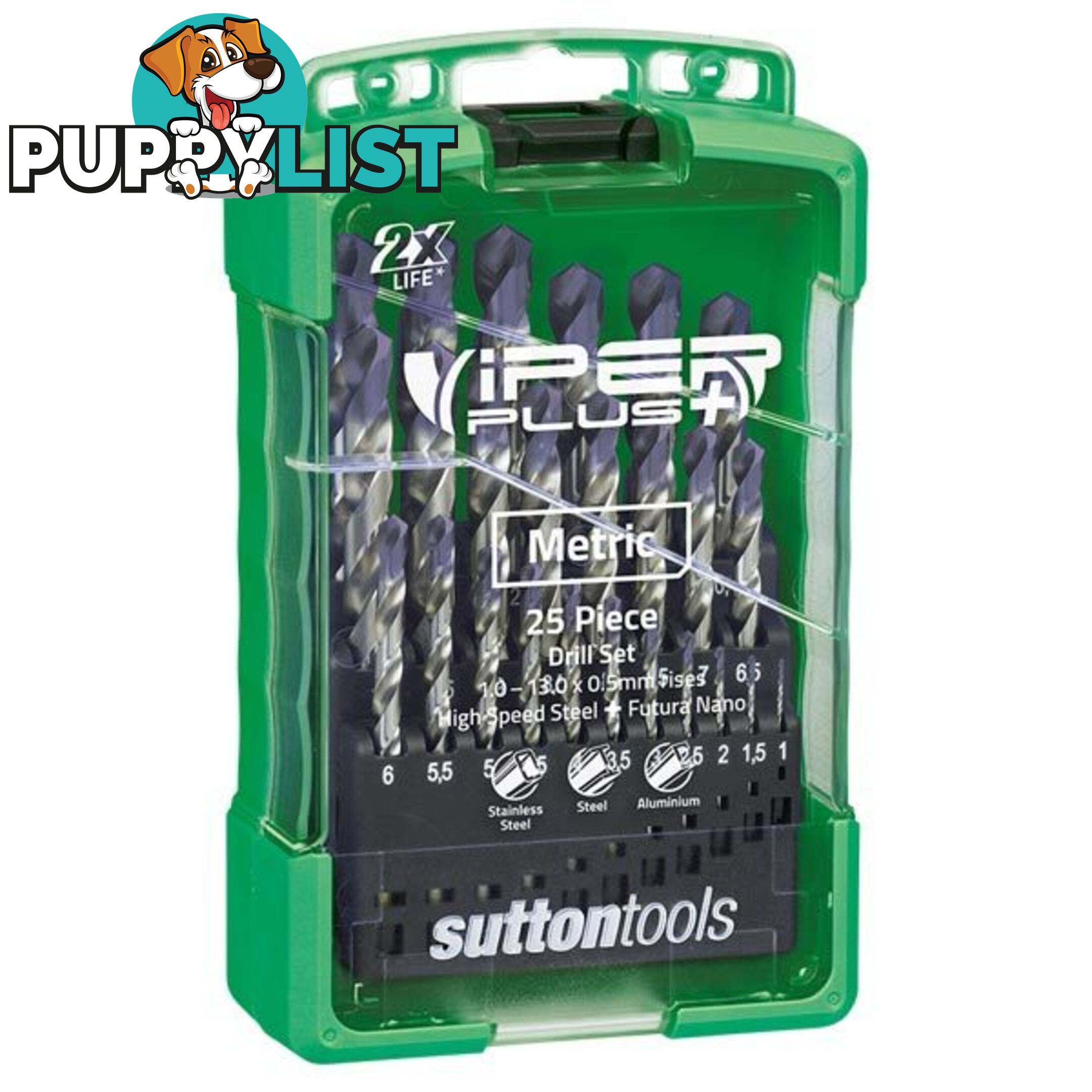 Viper Plus Metric 25Pcs Drill Set 1.0-13.0x0.5mm Sutton Tool D179SM3