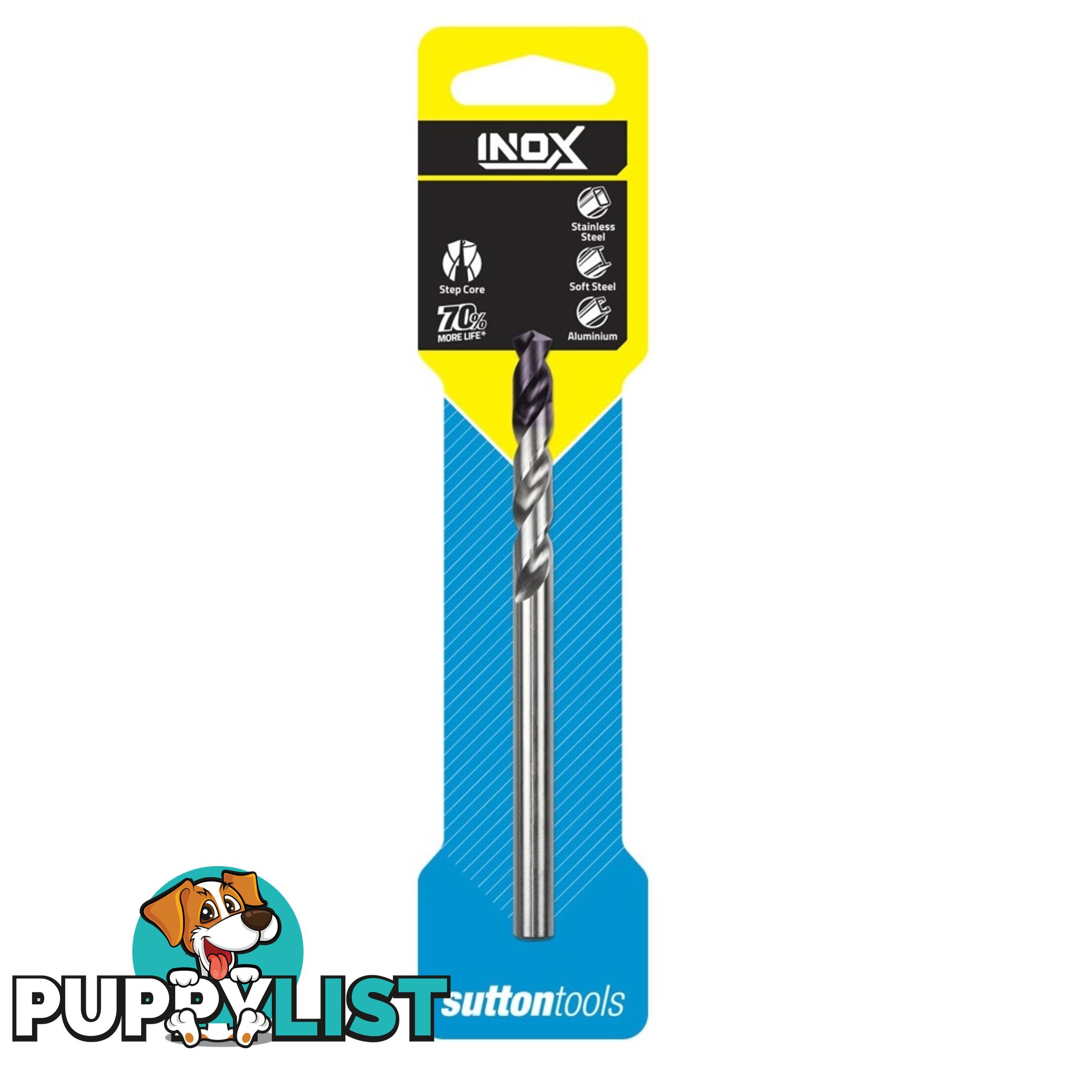 D1850750 DRILL D185 7.5 mm JOBBER INOX TiAIN Tip DIN338 HSS Carded
