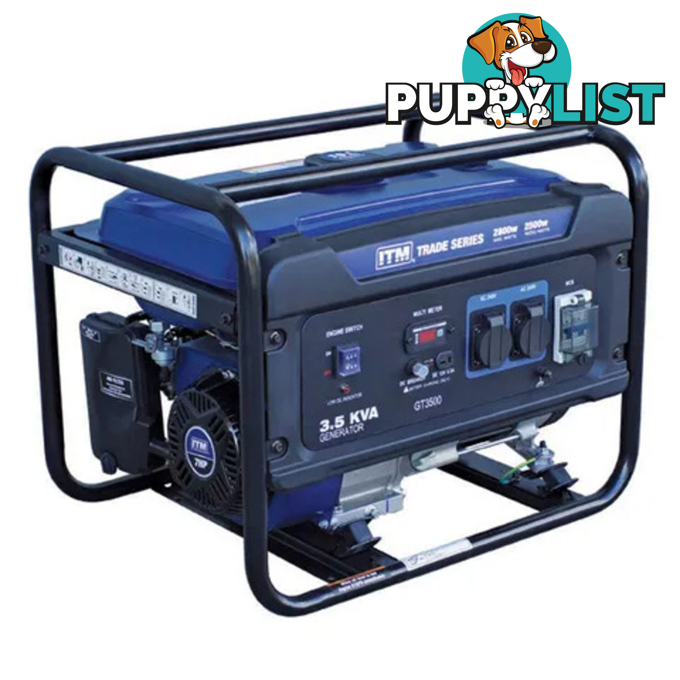 3.5kva Generator Petrol 2800 Watt Peak Recoil Start ITM TM510-2800