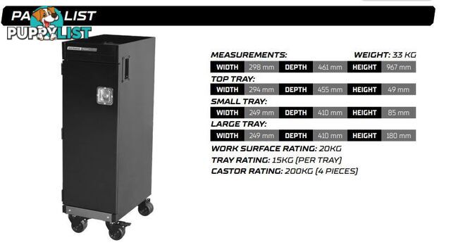 TRADE CENTRE Mobile Parts Trolley 6 Tray (Trolley Only) Kincrome K7368