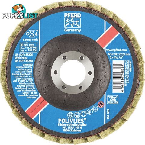 Surface Conditioning Flap Disc 125mm PVL 125 A Pferd 44694111_ Each