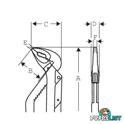 225mm Ergo Slip Joint Plier Extra wide