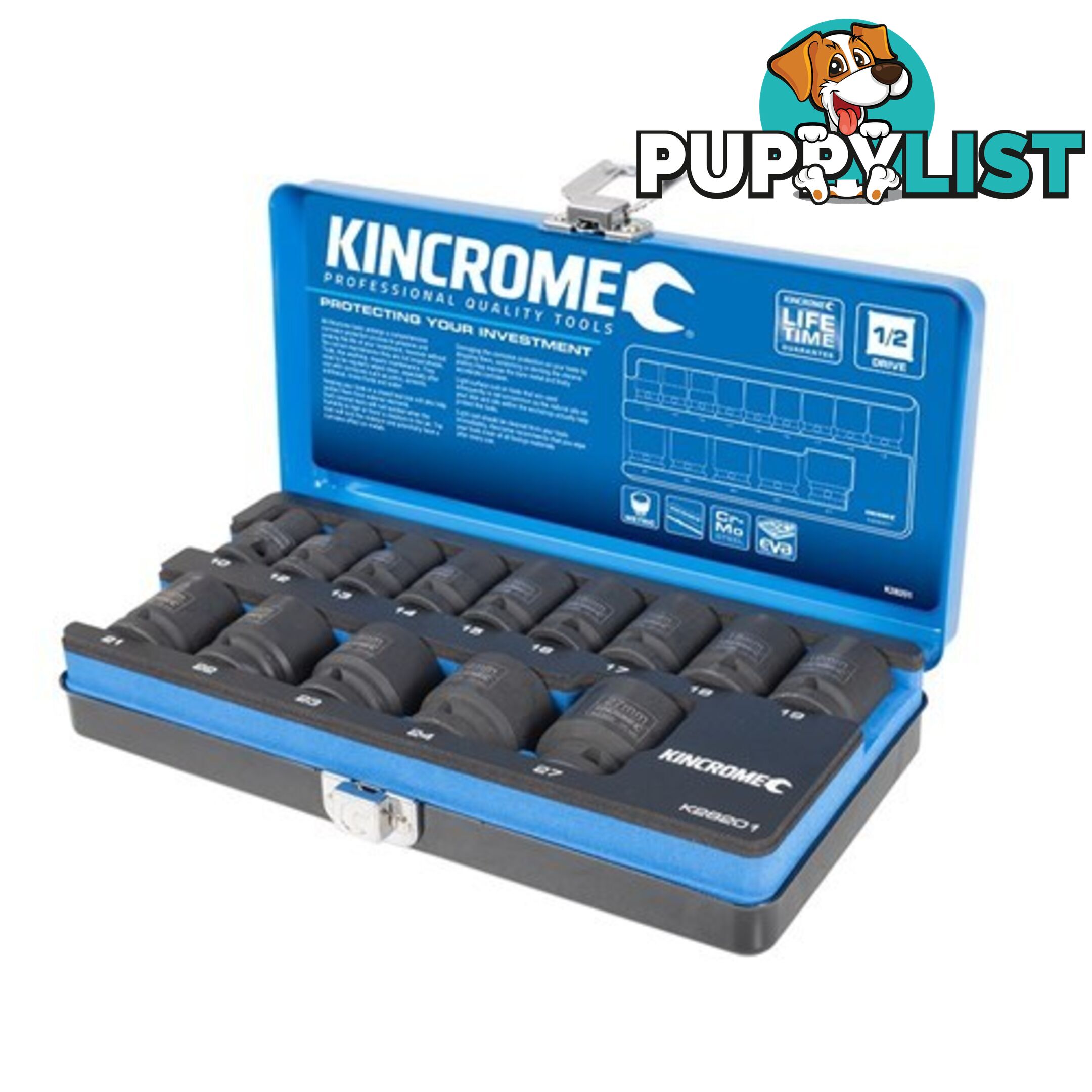 Impact Socket Set 14 Piece 1/2" Drive - Metric K28201 Kincrome