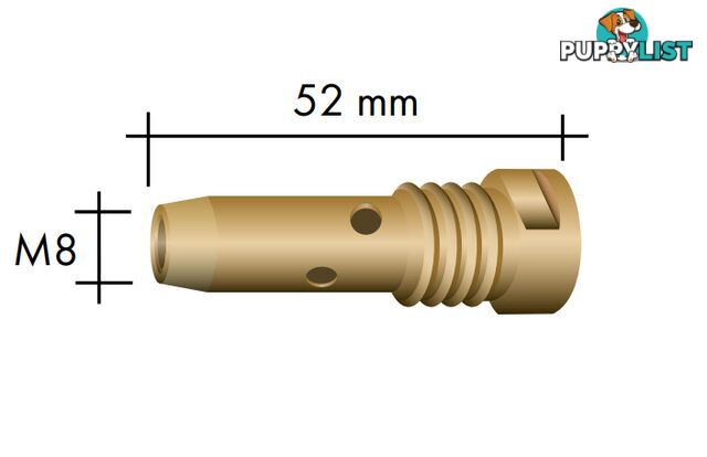 Abimig 355 M8 Tip Holder Binzel P014.D745- Pkt:2