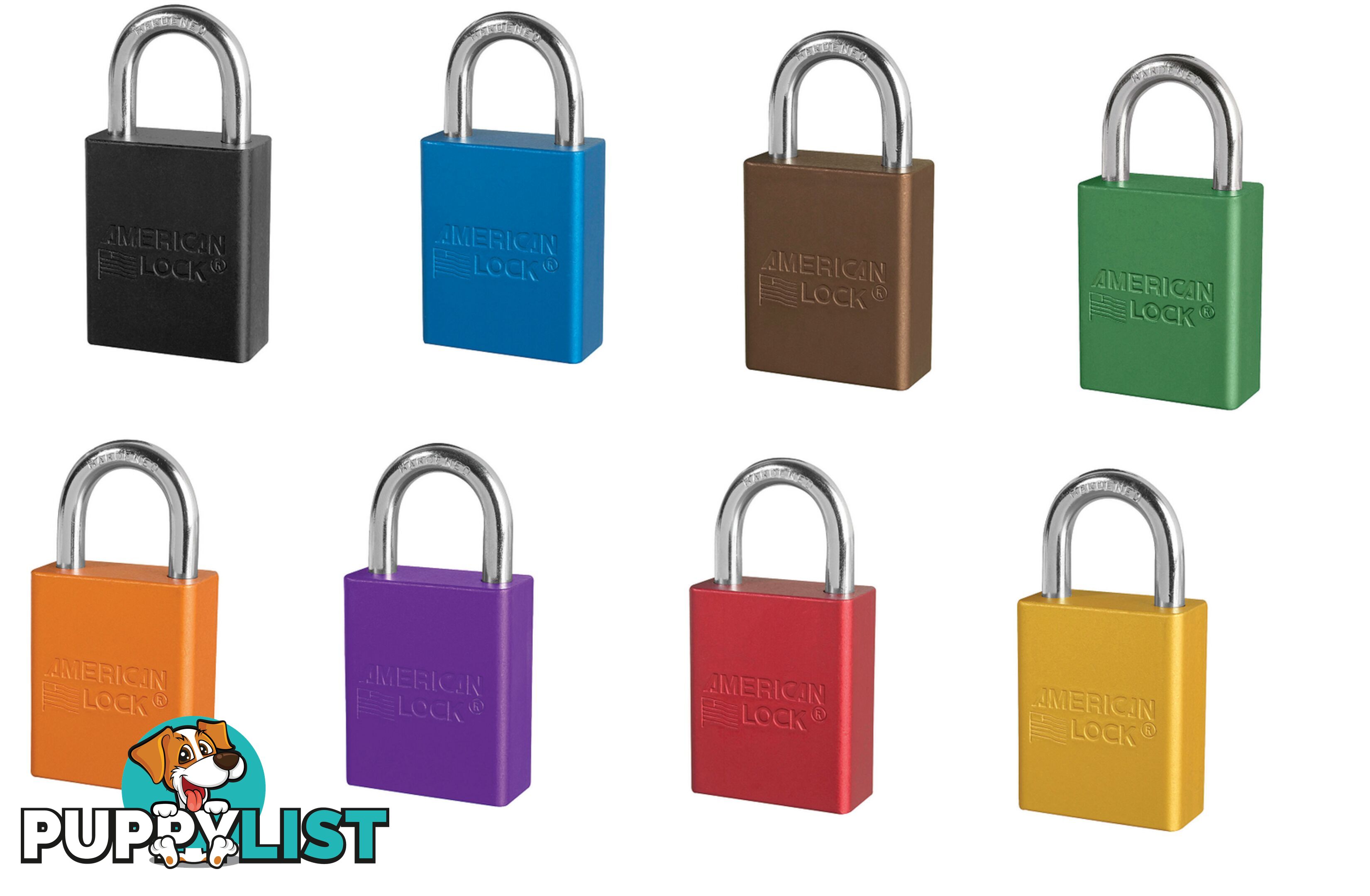 Anodized Aluminum Safety Padlock 38mm X 25mm Masterlock A1105_