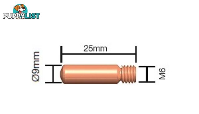 0.9mm Contact Tip Standard Duty (Tweco Style 1) 11-35 Pkt : 10