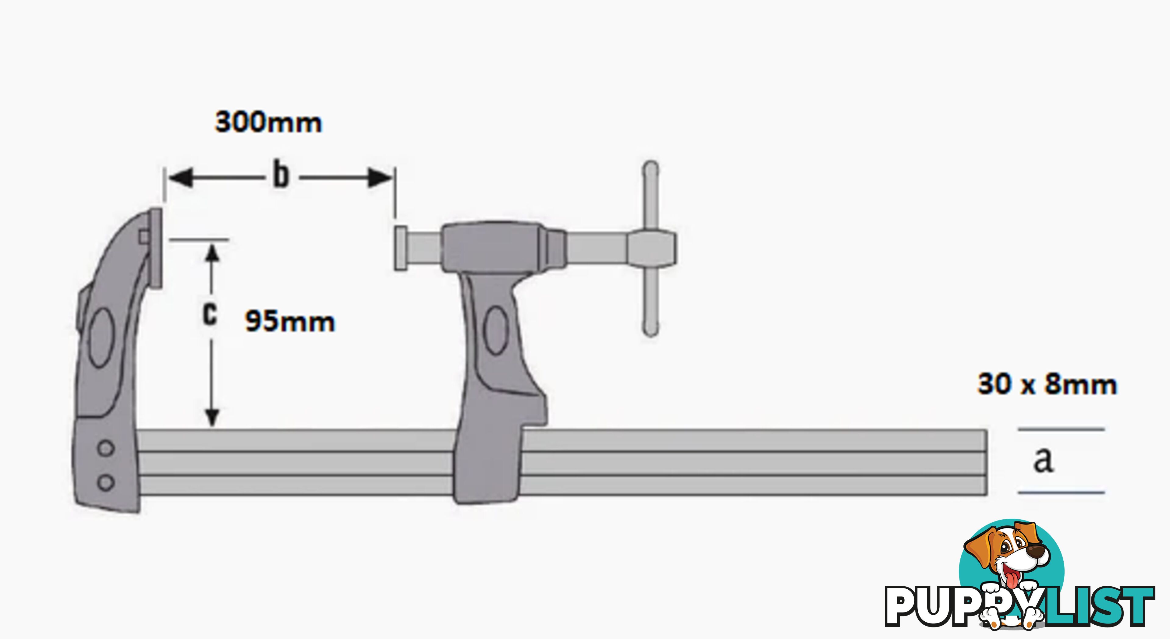 Welding Clamp FX Xtreme 300mm x 95mm Excision 321300095