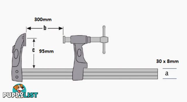 Welding Clamp FX Xtreme 300mm x 95mm Excision 321300095