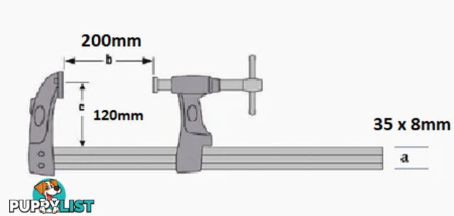 Welding Clamp FX Xtreme 200mm x 120mm Excision 321200120