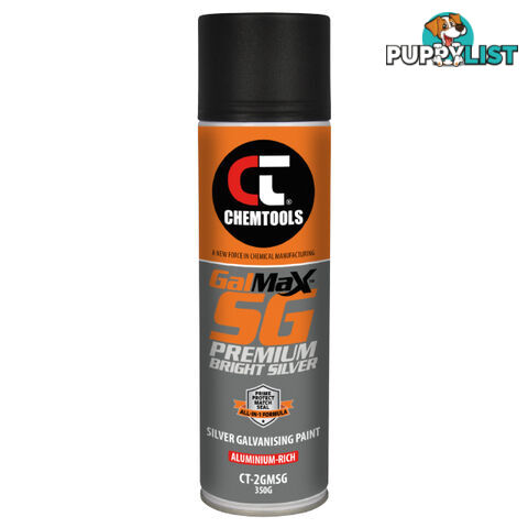 Bright Silver All-in-1 Galvanising Paint Premium 350g Aerosol CT-2GMSG-350