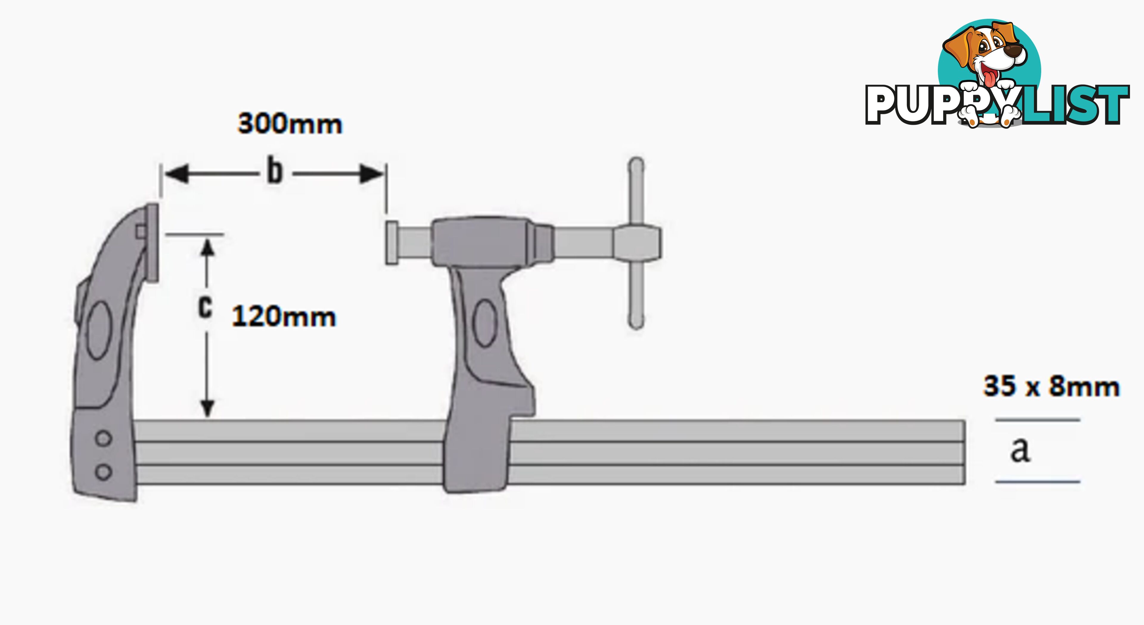 Welding Clamp Ex Earth Xtreme 300mm x 120mm Excision 326300120