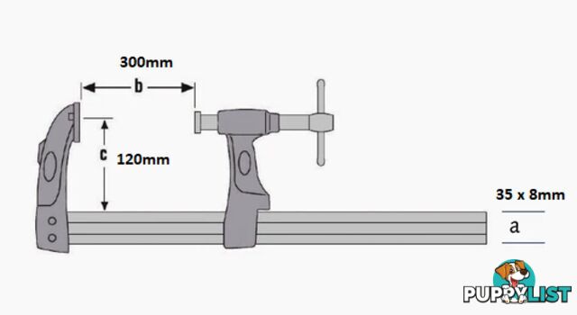 Welding Clamp Ex Earth Xtreme 300mm x 120mm Excision 326300120