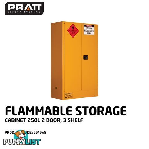 Flammable Storage Cabinet 250L 2 Door 3 Shelf 5545AS