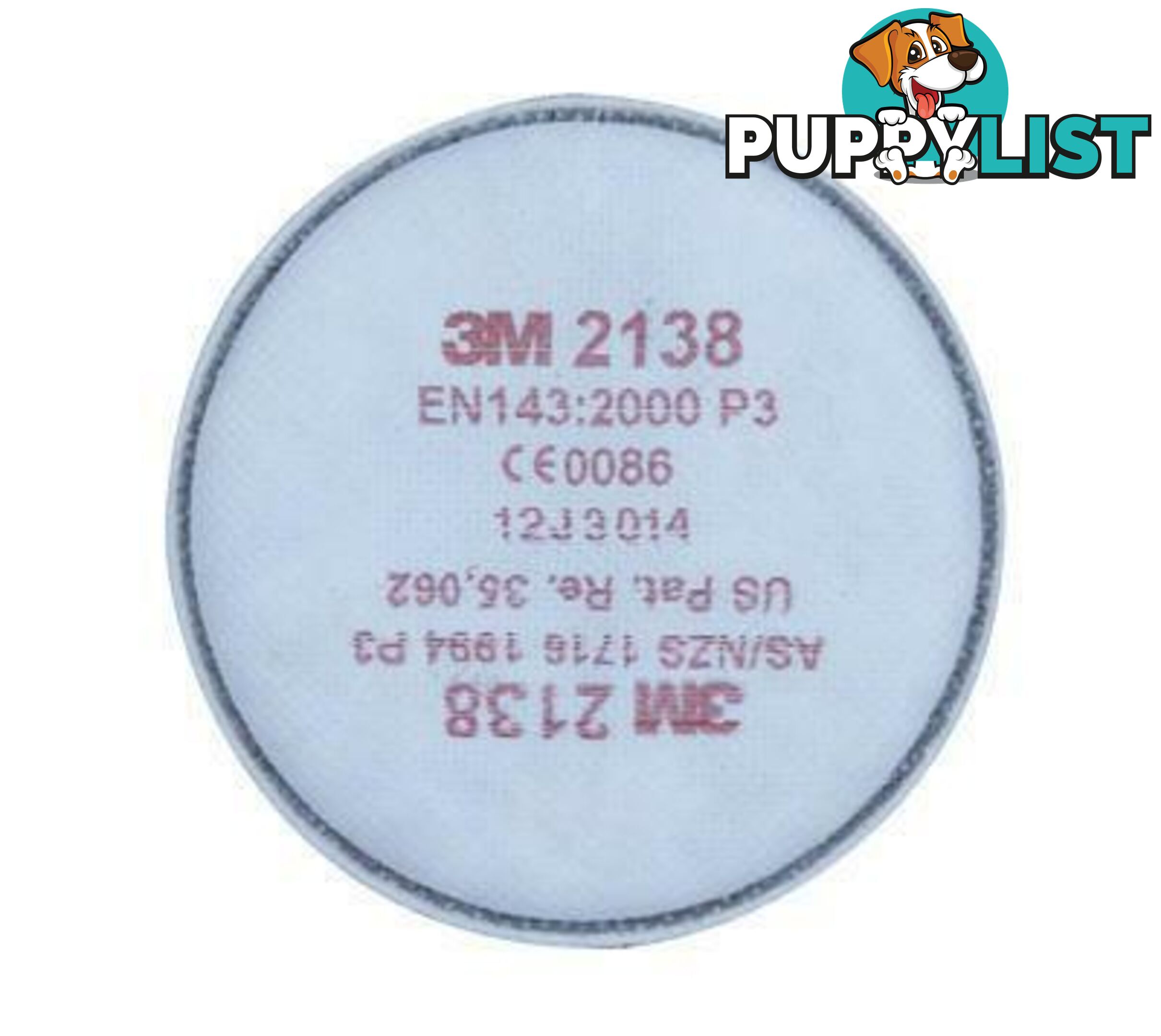 3M Filters Disc Particulate Gas & Vapour Disk Filter GP2/GP3 OV/AG 2000 M2138 (PK=2)