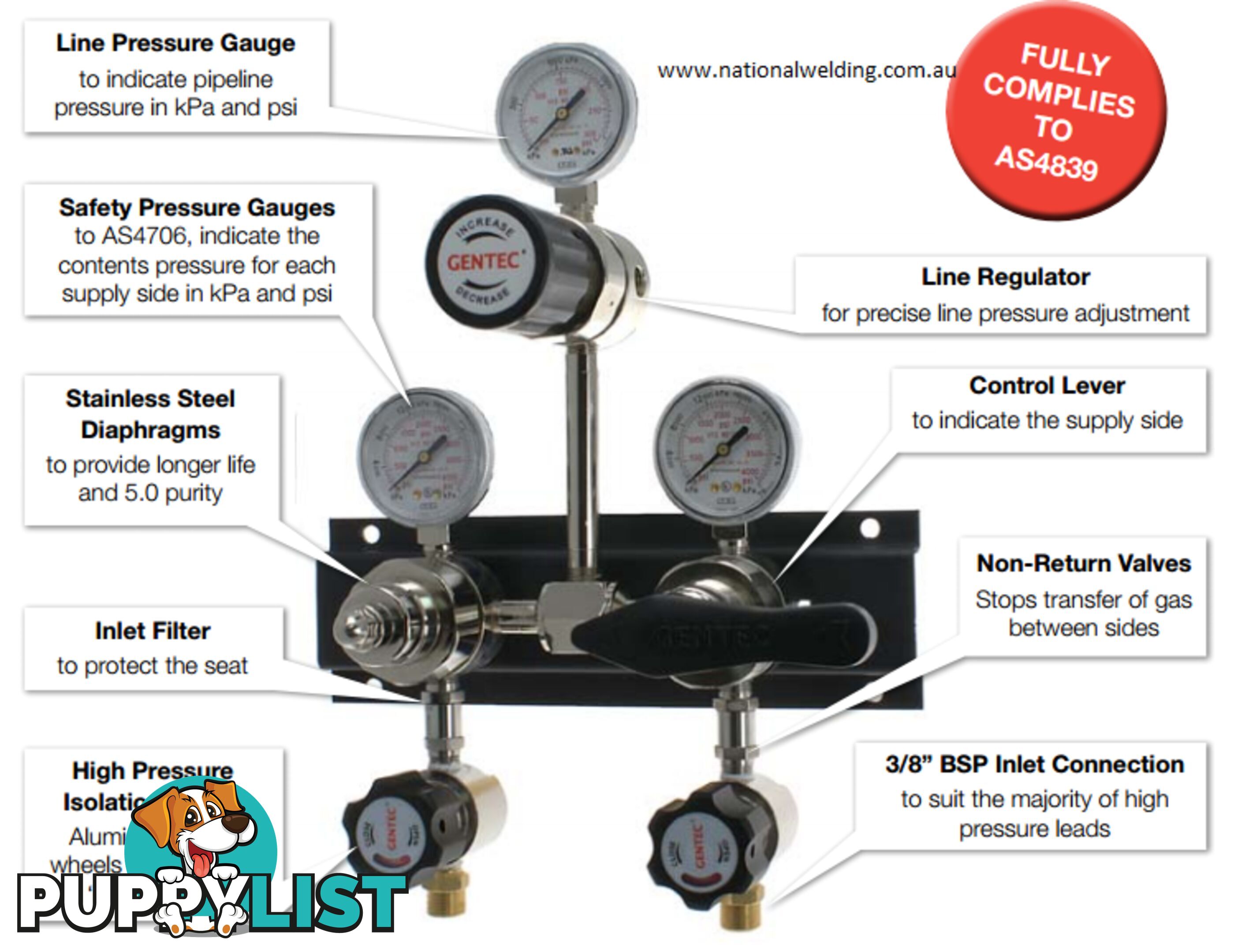 Gentec Semi-Automatic Manifold (Chrome Plated)