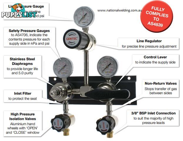 Gentec Semi-Automatic Manifold (Chrome Plated)