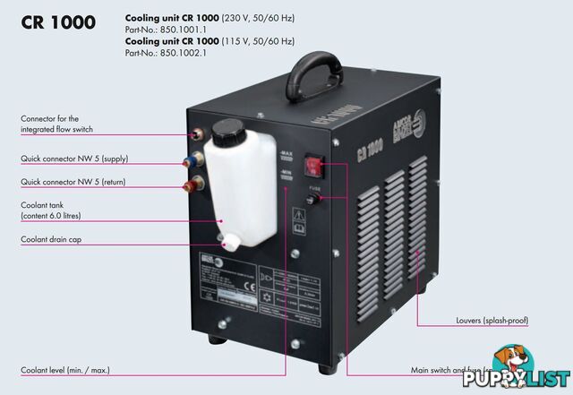 Water Cooler CR1000 Binzel 850.1001.1