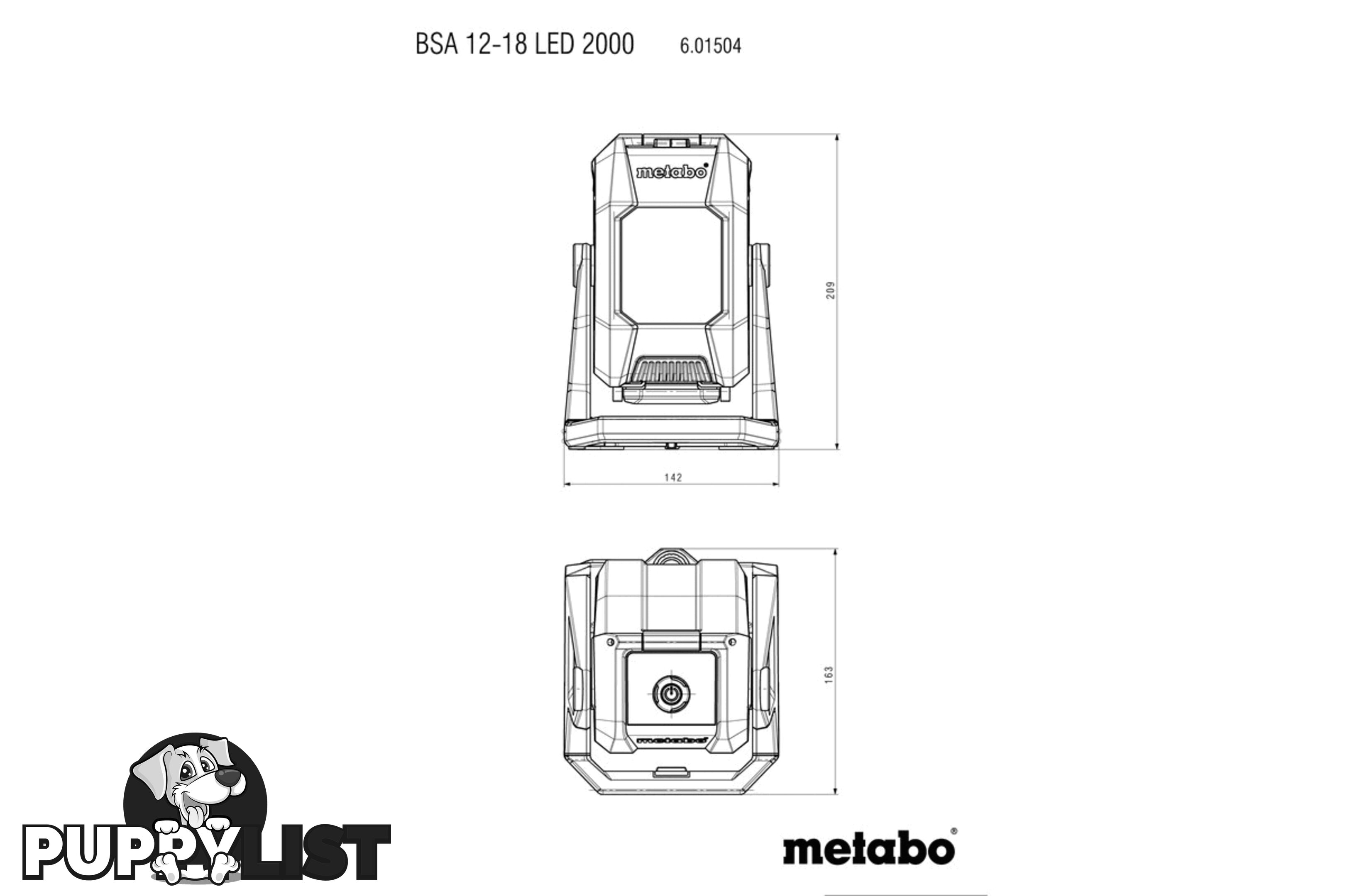 Site Light Cordless BSA 12-18 LED 2000 Metabo 601504850