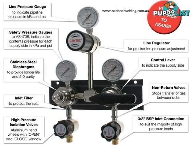 Gentec Semi-Automatic Manifold (Chrome Plated)